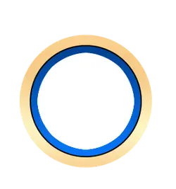 Concentric Circles - white - yellow - Transparent Layer PNG
