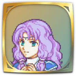 Purple-haired Girl - pixel art - blue eyes - High Resolution PNG