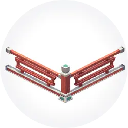 Wooden Balustrade - red - No Background PNG