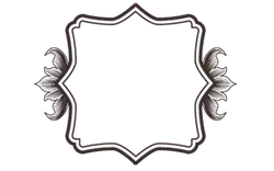 Black Decorative Frame - symmetrical - Lossless PNG
