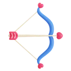 Heart Bow and Arrow - toy - Transparent Background PNG