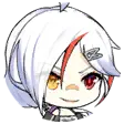 White Hair Red Eye Anime Character - expression - Lossless PNG