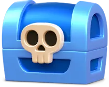 Skull Chest - game propadventure element - Transparent Background PNG
