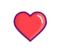 Heart Emoji - simple - cartoon - Transparent Layer PNG