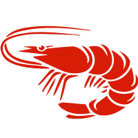 Red Shrimp - simple - Free Download PNG