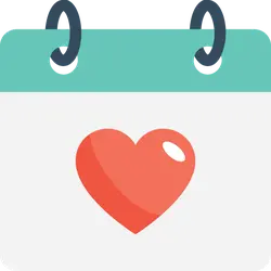 Calendar Heart Pattern - icon - PNG Images