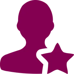 Purple Person with Star Icon - icon - High Resolution PNG