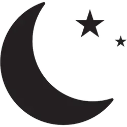 Crescent Moon and Stars - Free for Commercial Use PNG