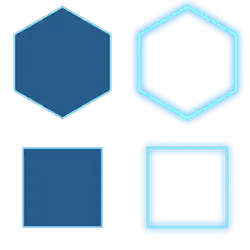 Hexagon and Square - graphic design - PNG Images
