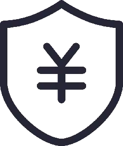 Shield with Yen Symbol - protection - High Resolution PNG