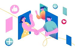Virtual Handshake - social - High Resolution PNG