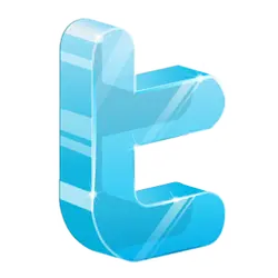 Twitter Logo - glass texture - No Watermark PNG