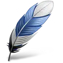 Blue Feather - lightweight - Transparent Layer PNG