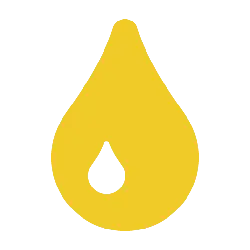 Yellow Water Drop - design - No Background PNG