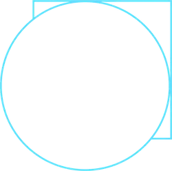 Blue Circle and Square - square - No Background PNG