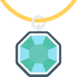 Emerald Pendant - gemstone - PNG