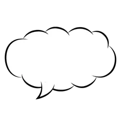 Speech Bubble - comic - No Background PNG