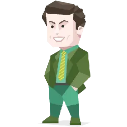 Green Suit Man - person - Lossless PNG