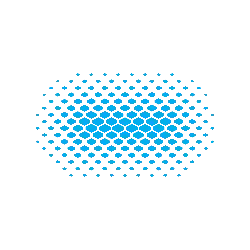 Blue Hexagon Pattern - geometric shape - tech feel - Transparent Layer PNG
