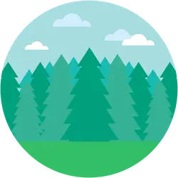 Forest Landscape - green - Free PNG