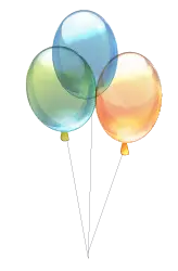 Colored Balloons - Designer's Pick PNG