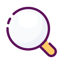 Magnifying Glass - yellow - search - High Resolution PNG