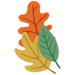 Autumn Leaves - green - orange - Free PNG