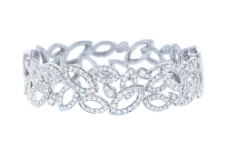 Silver Diamond Bracelet - jewellery - PNG