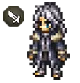 Silver-haired Warrior - pixel art - adventure - PNG