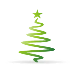 Spiral Christmas Tree - holiday - No Background PNG