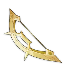 Golden Bow and Arrow - PNG