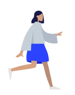 Girl in Skirt - simple - PNG