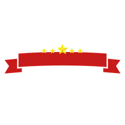 Red Ribbon and Five Stars - ribbon - Transparent Layer PNG
