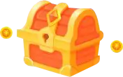 Treasure Chest - Curated PNG - gold coins