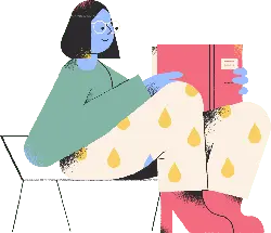 Reading Girl - illustration - Lossless PNG