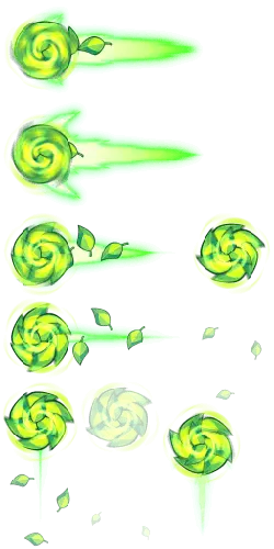 Green Energy Vortex - rotating - No Background PNG