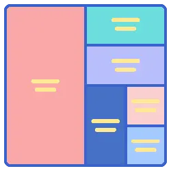 Colorful Rectangle Combination - abstract - Free Download PNG