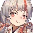 White Hair Girl - red eyes - bow - Transparent Layer PNG