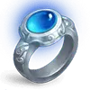 Blue Gem Ring - silver - PNG