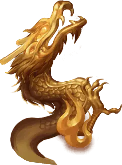 Golden Dragon - gold - Lossless PNG