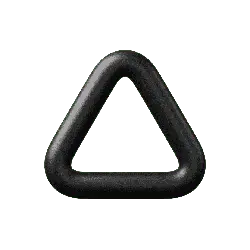 Black Triangle Ring - modern art - Transparent Background PNG