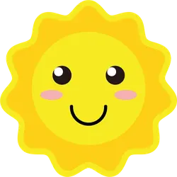 Smiling Sun - sun - Transparent Background PNG