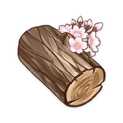 Log with Cherry Blossoms - nature - No Watermark PNG