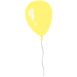 Yellow Balloon - No Background PNG