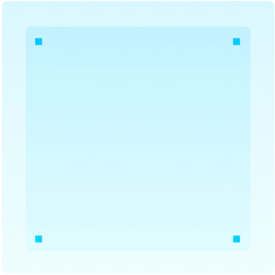 Blue Square - tech - Transparent Background PNG