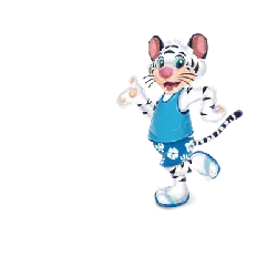 Tigger - blue - Transparent Background PNG