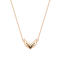 Rose Gold Leaf Necklace - necklace - Transparent Layer PNG