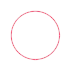 Red Ring - neon light - PNG