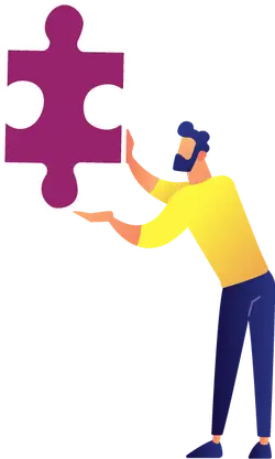 Man Holding Puzzle Piece - person - PNG