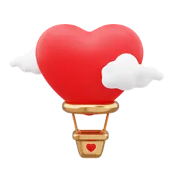 Heart-shaped Hot Air Balloon - heart shape - Free Download PNG